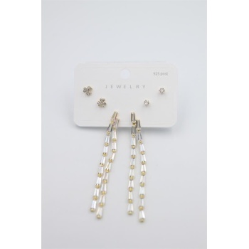 Çoklu Set Küpe - Altın