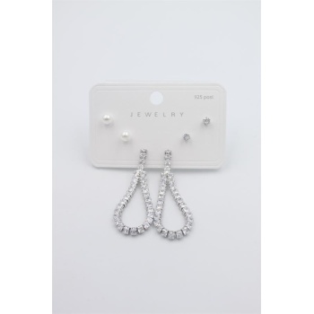 Çoklu Set Küpe - Gümüş