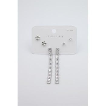 Çoklu Set Küpe - Gümüş