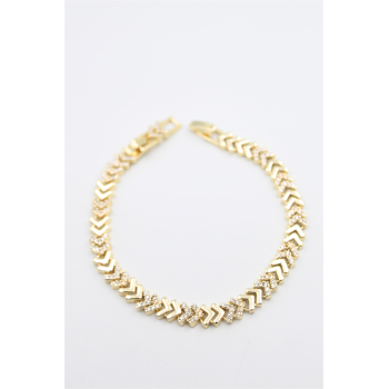 Taşlı Bileklik - Altın