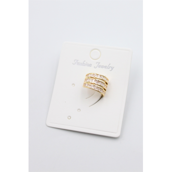 Taşlı Kıkırdak Küpe - Altın