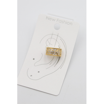 Taşlı Kıkırdak Küpe - Altın