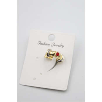 Taşlı Kıkırdak Küpe - Altın