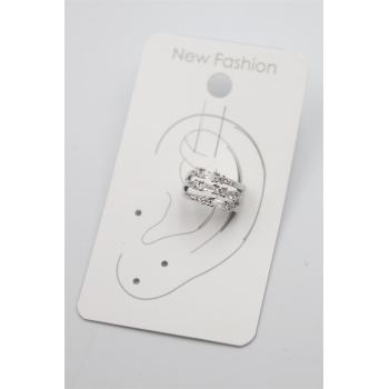 Taşlı Kıkırdak Küpe - Gümüş