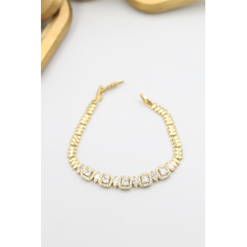 Taşlı Xuping Bileklik - Altın