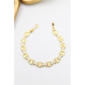 Taşlı Xuping Bileklik - Altın