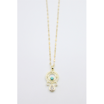 Damla Taşlı Kolye - Altın