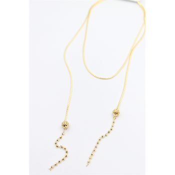 Zincir Sallantılı Kolye - Altın