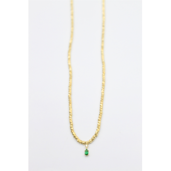 Dorika Taşlı Kolye - Altın