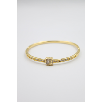 Taşlı Vip Bilezik - Altın