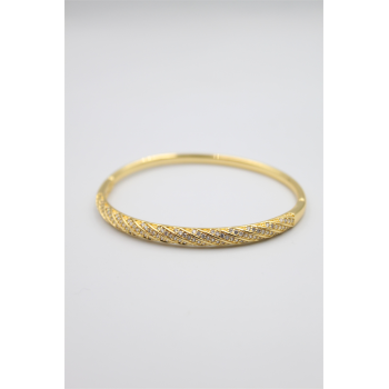 Taşlı Vip Bilezik - Altın