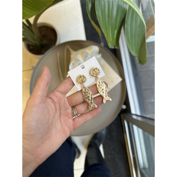 Balık Küpe - Altın