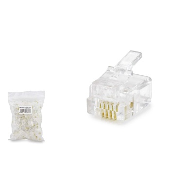 Rj11 Konnektör 4Pın Telefon 100Lü Paket Şeffaf HDX5059