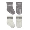 Çemberli Kaymaz Soket Çorap 2Li BS10125 Gri Ekru