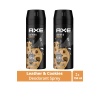 2 Adet Axe Erkek Sprey Deodorant Leather & Cookies 48 Saat Etkileyeci Koku 150 ml