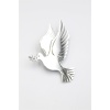 Çelik Güvercin Broş - Gümüş
