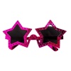 Fuşya Renk Yıldız Şekil Parti Gözlüğü Retro 16X7 cm