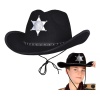 Kovboy Şerif Şapkası Siyah 12 Adet - Kostüm Parti ve Gösteri Şapkası
