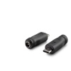 Notebook Adaptör Ucu Çevirici Type-C (M) To 5.5*2.5 (F) 10Lu Paket Siyah HDX1340