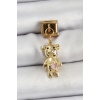 316L Çelik Sallantılı Zirkon Taşlı Ayıcık Model Gold Renk Nomination Charm - TJ-BC1421