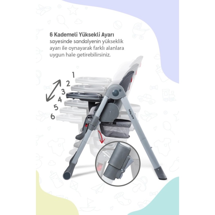BC511 Plus Mama Sandalyesi Antrasit
