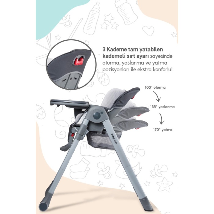 BC511 Plus Mama Sandalyesi Antrasit