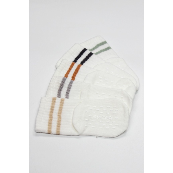 5Li Penye Kaymaz Çember Soket Çorap 10122 Ekru