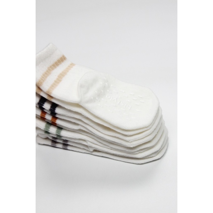 5Li Penye Kaymaz Çember Soket Çorap 10122 Ekru