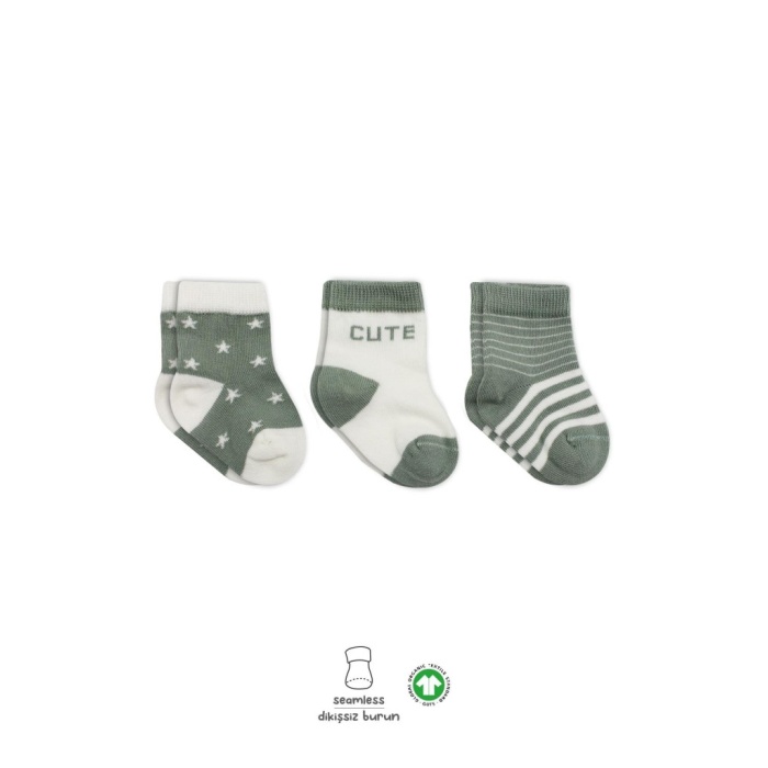 3Lü Penye Cute Stars Soket Çorap BS10115 Nil