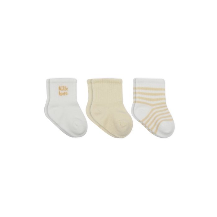 Little Love Girl 3lü Penye Soket Çorap 10137 Ekru