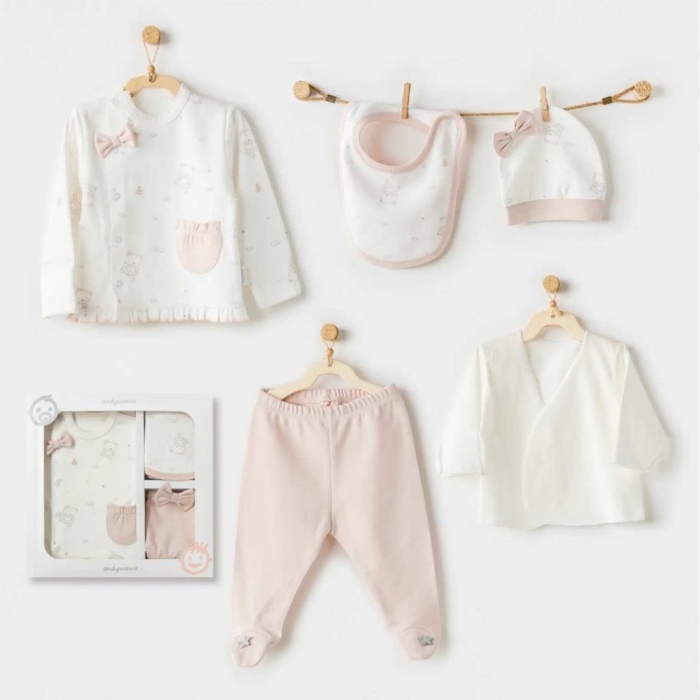 AC25950 Ballerina 5 Parça Hastane Çıkışı Ekru