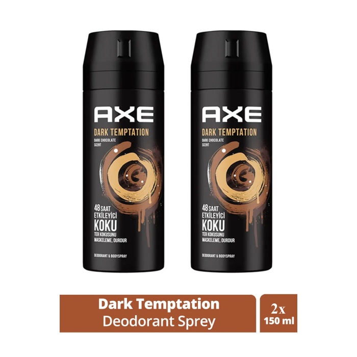 2 Adet Axe Dark Temptatıon Bay Parfüm Kofre 150 ml