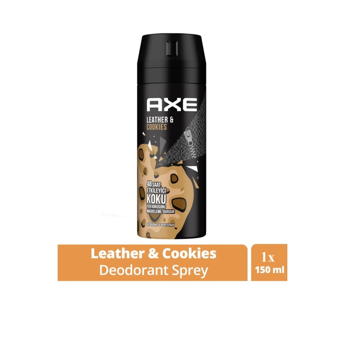 Axe Erkek Sprey Deodorant Leather & Cookies 48 Saat Etkileyeci Koku 150 ml