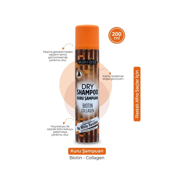 Kuru Şampuan Biotin Collagen 200 ML - Rastalı Saçlar - mrfs