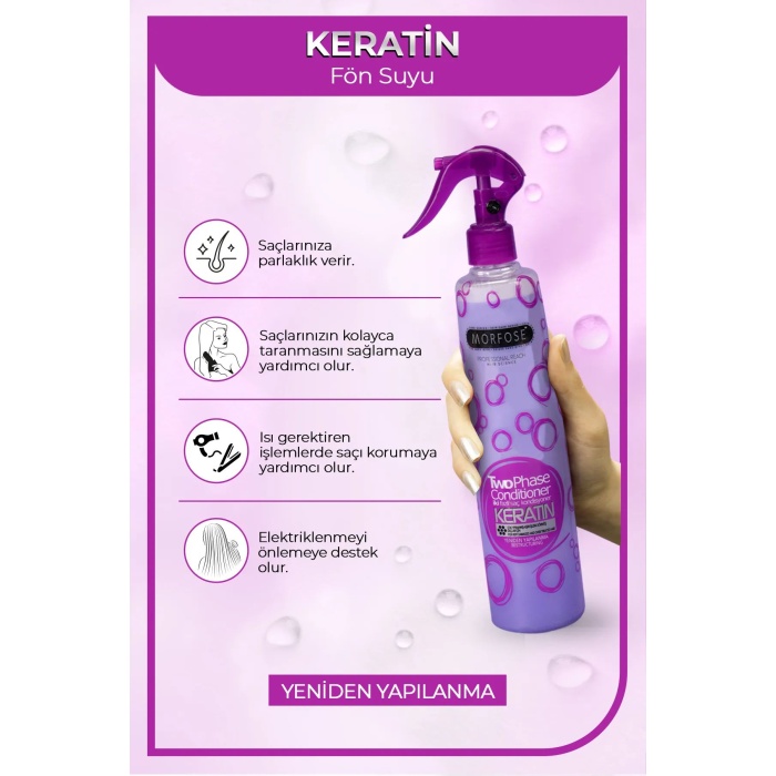 Keratin Çift Fazlı Kondisyoner Fön Suyu 400 ML - mrfs
