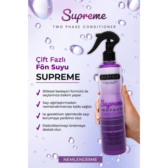 Çift Fazlı Supreme Kondisyoner Fön Suyu 400 ML - mrfs