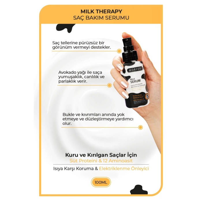 Milk Therapy Kremsi Saç Serum 100 ML - Onarıcı Bakım - mrfs