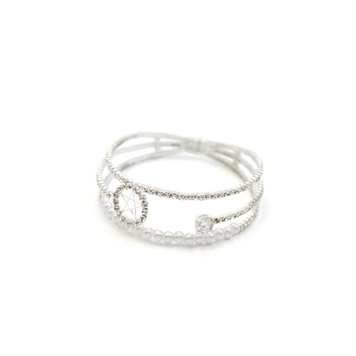 İncili Su Yolu Bileklik - Gümüş