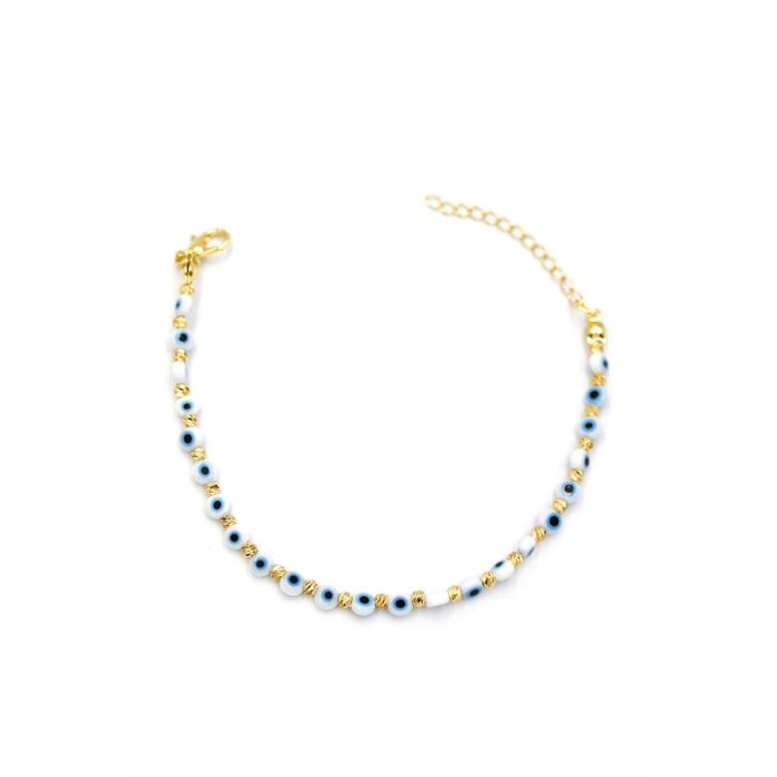 Nazar Boncuk  Bileklik - Beyaz