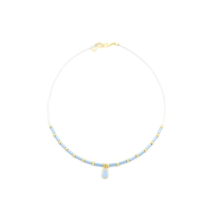 Boncuk Ananas Kolye - Beyaz