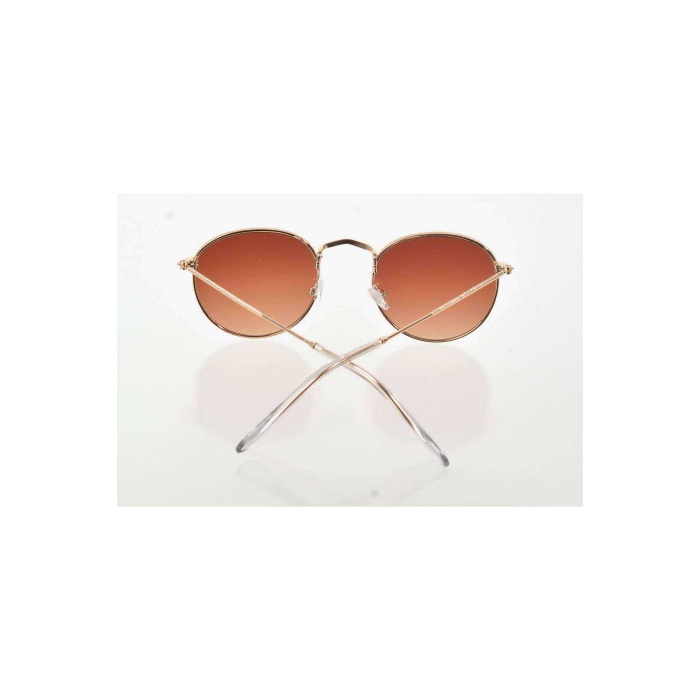 Sarı Metal Çerçeve Güneş Gözlüğü - Moda Gözlük