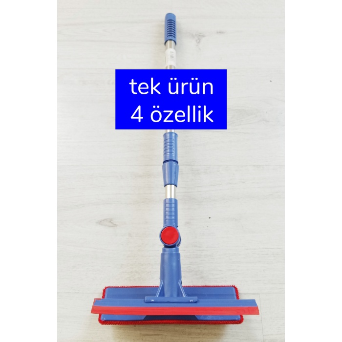 Çok Amaçlı Cam Silme Fırçası - Silikon Uçlu Çekçek - Tüy Toplayıcı Döner Başlıklı