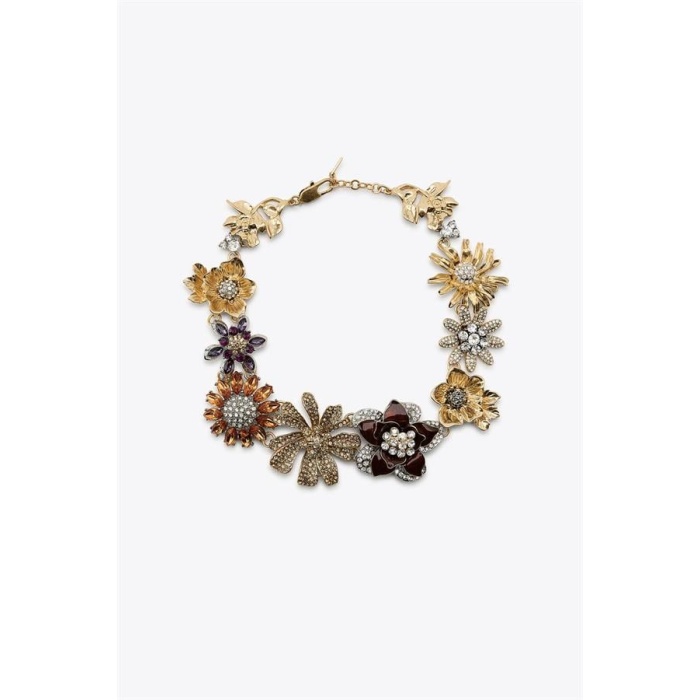 Çiçek Kolye - Altın