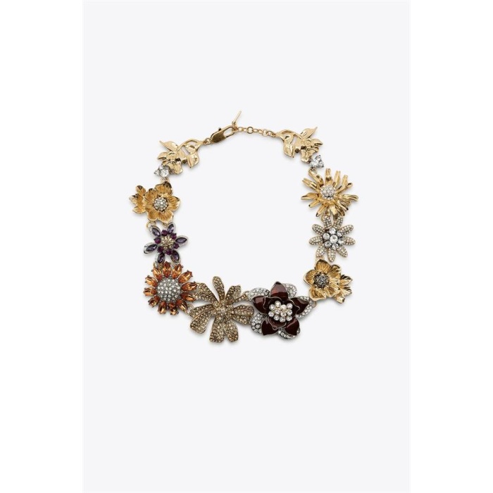 Çiçek Kolye - Altın