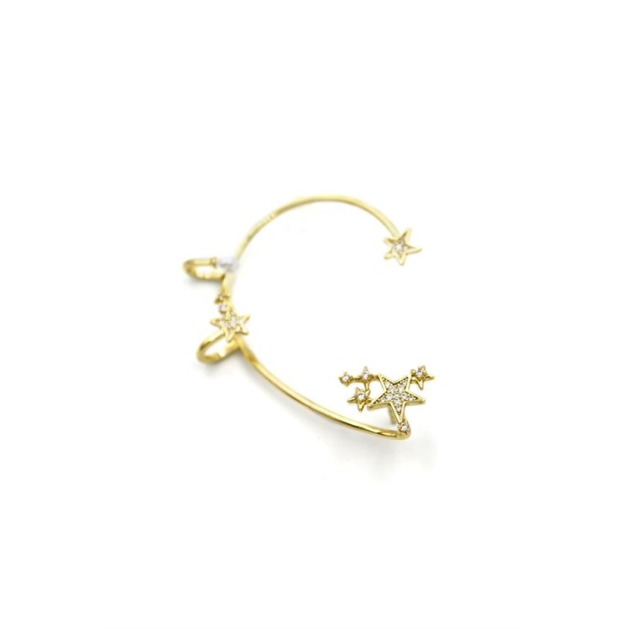 Taşlı Kıkırdak Küpe - Altın