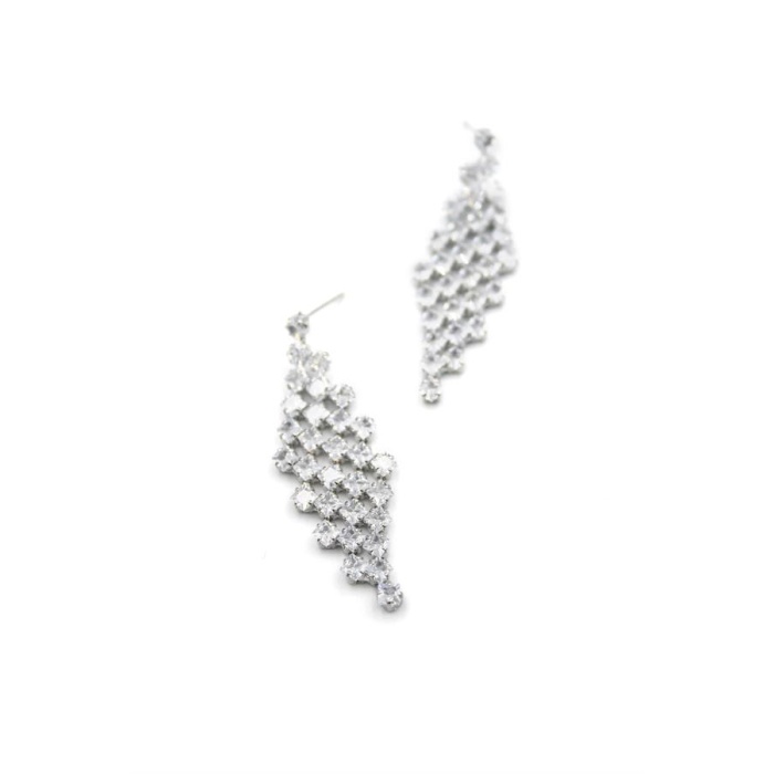 Zirkon Taşlı Küpe - Gümüş