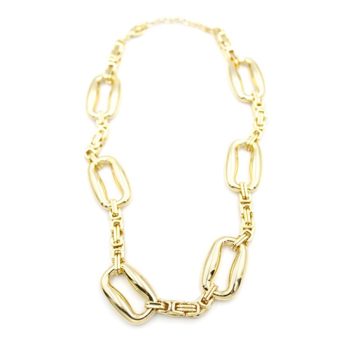 Metal Şekilli Kolye - Altın