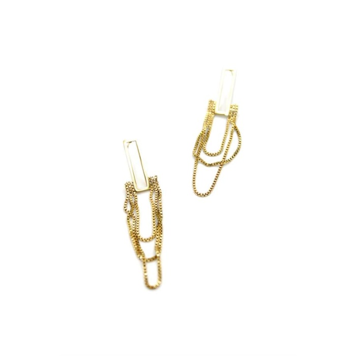 Zincirli Küpe - Altın