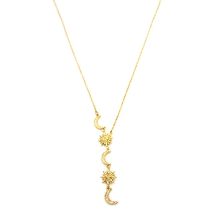 Ay Yıldız Y Kolye - Altın