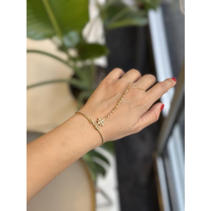 Taşlı Bilezik Şahmeran - Altın